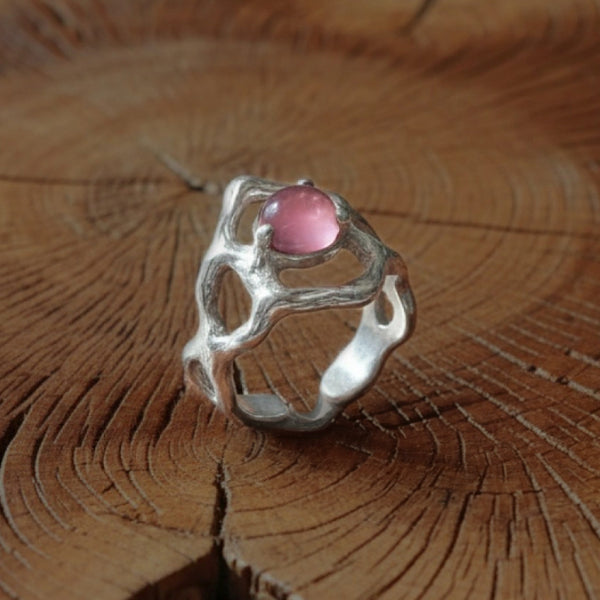 南紅瑪瑙荔枝凍鑲嵌